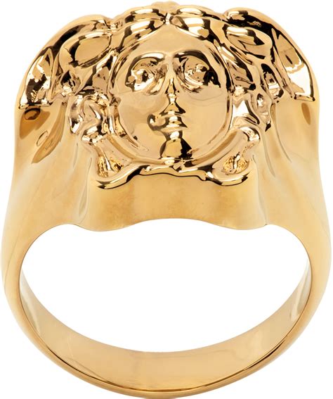 versace western medusa ring|versace medusa head ring.